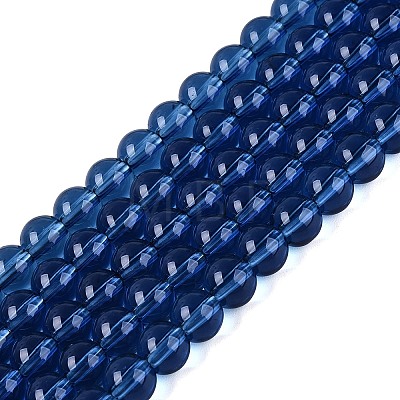 Transparent Glass Beads Strands X-GLAA-T032-T6mm-28-1