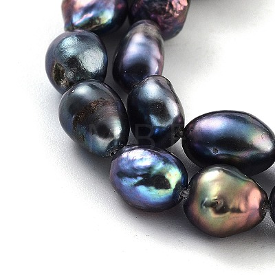 Dyed Natural Cultured Freshwater Pearl Beads Strands PEAR-P062-28F-1