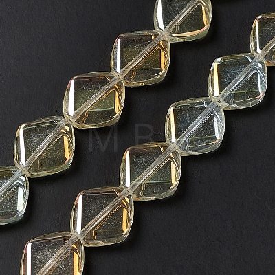 Electroplate Glass Beads Strands EGLA-L032-FR04-1