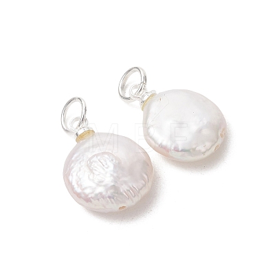 Natural Baroque Pearl Keshi Pearl Pendants PALLOY-JF05372-1