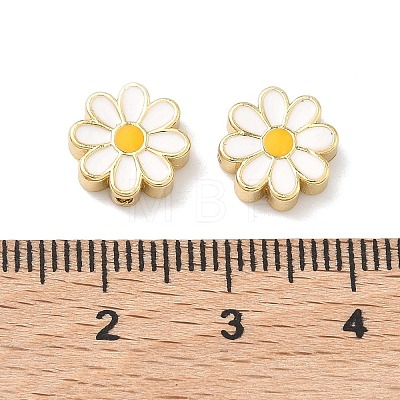 Brass Enamel Beads KK-P349-11G-1