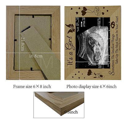 Natural Wood Photo Frames AJEW-WH0292-043-1