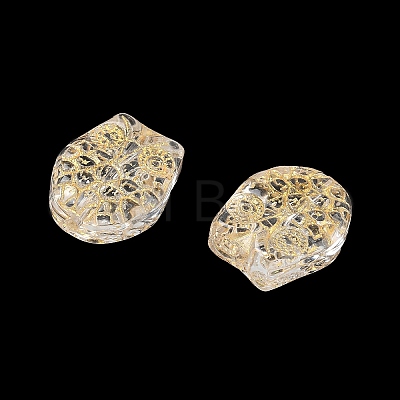 Baking Paint Transparent Glass Beads DGLA-N018-14D-1