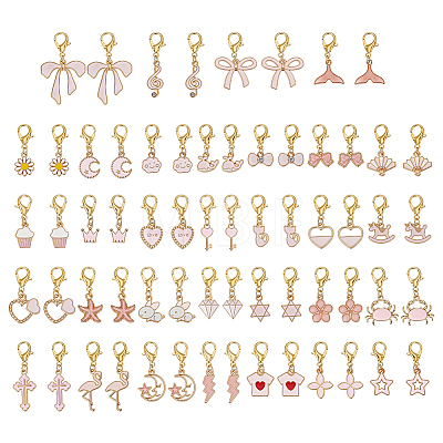 64Pcs 32 Styles Alloy Enamel Shoe Charms HJEW-PH02482-1