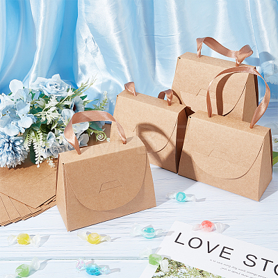 Foldable Kraft Paper Candy Gift Box CON-WH0094-24B-1