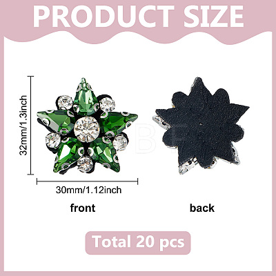 20Pcs Star Garment Accessores PATC-ME0001-01B-1