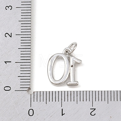 Brass Micro Pave Clear Cubic Zirconia Charms KK-P339-27P-10-1
