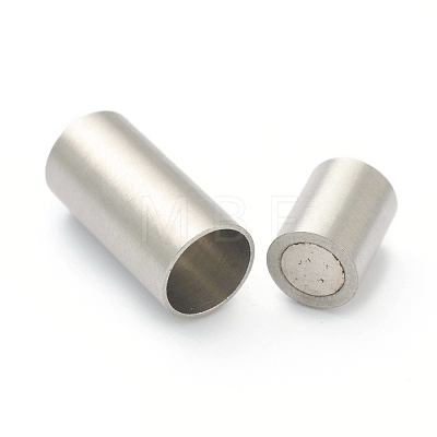 304 Stainless Steel Magnetic Clasps with Glue-in Ends STAS-B017-01B-P-1
