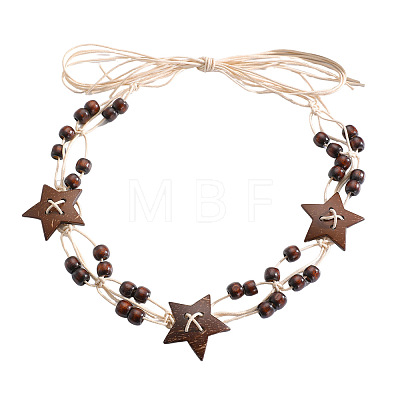 Bohemian Ethnic Coconut & Wood Beaded Waist Chains for Dresses WGC9B9A-01-1
