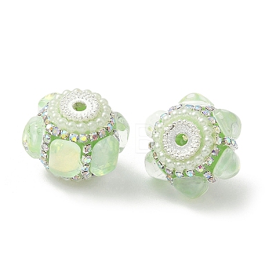 Sparkling Acrylic Rhinestone Beads CLAY-NH0003-01S-05-1