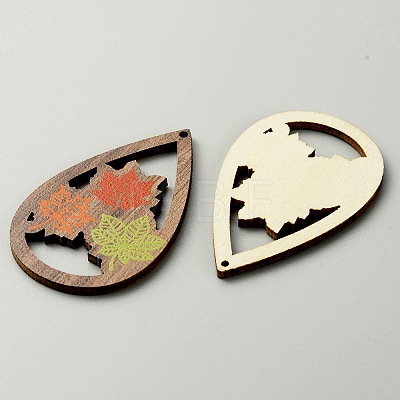 Halloween Theme Printed Wood Big Pendants X1-WOOD-TAC0015-09F-1
