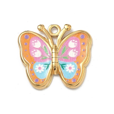 Printed 304 Stainless Steel Pendants STAS-C174-10G-02-1