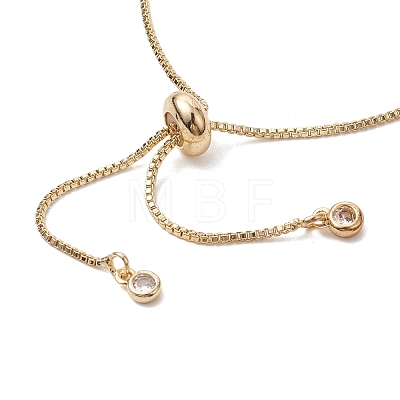 Glass Seed Heart & Brass Cross Charms Silder Bracelets BJEW-MZ00056-1