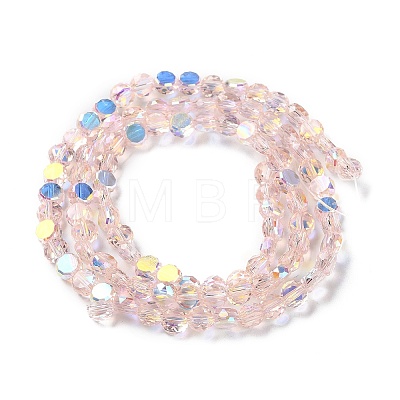 Transparent Electroplate Glass Beads Strands GLAA-Q099-I01-10-1