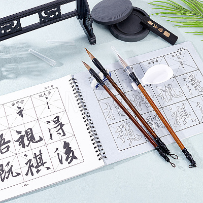   1 Book Chinese Calligraphy Brush Water Writing Magic Cloth Manuscript of Calligrapher AJEW-PH0004-92C-1