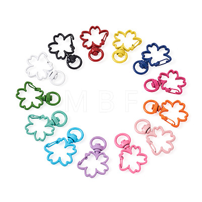 Fashewelry 26Pcs 13 Colors Zinc Alloy Baking Paint Swivel Clasps FIND-FW0001-26-1