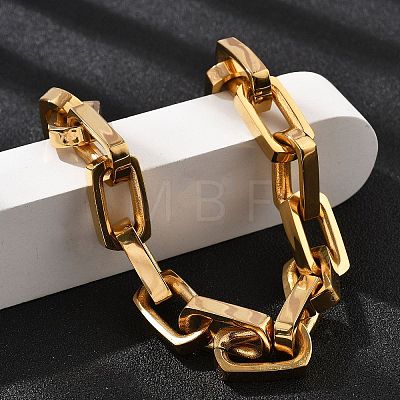 304 Stainless Steel Link Chain Bracelets for Women Men BJEW-A031-06G-1