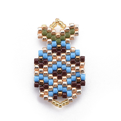 MIYUKI & TOHO Handmade Japanese Seed Beads Pendants SEED-A027-B02-1