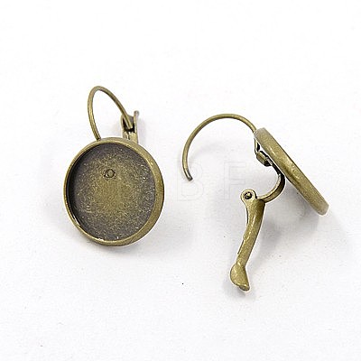 Brass Leverback Earring Findings KK-C1244-M-1