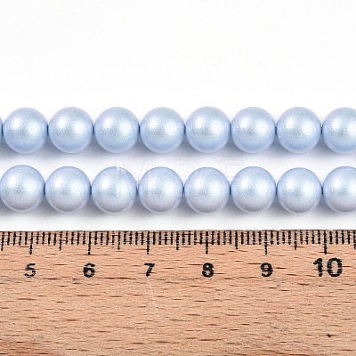 Baking Painted Pearlized Glass Pearl Bead Strands HY-N002-8mm-C04-1