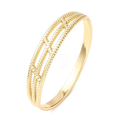 304 Stainless Steel Hinged Bangles for Women BJEW-F527-01G-1