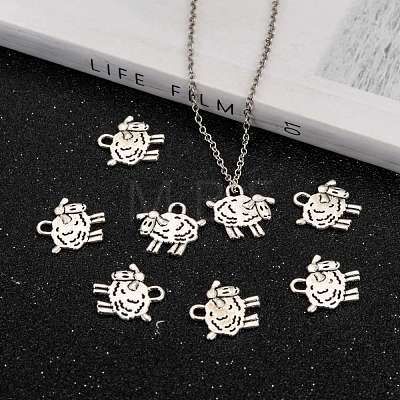 Tibetan Style Zinc Alloy Sheep Pendants PALLOY-F009-03-1