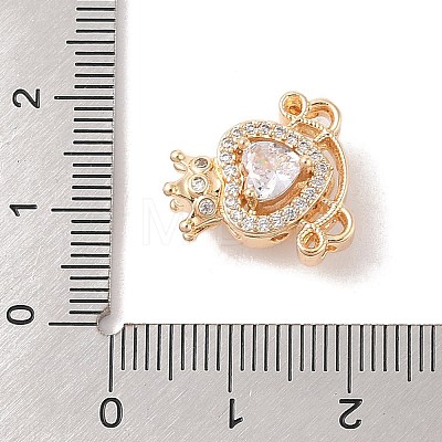 Golden Brass Micro Pave Cubic Zirconia Beads KK-B100-036G-1