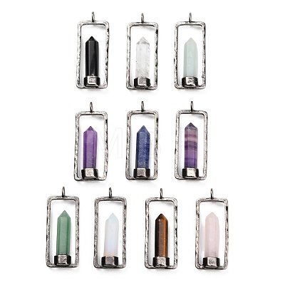 Natural & Synthetic Mixed Gemstone Pendants GG-CBACC2B-06AS-1