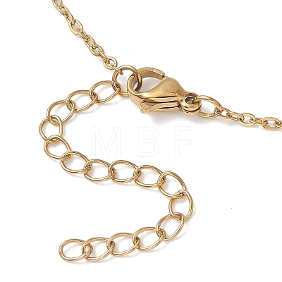 Natural Red Amethyst Heart Pendant 304 Stainless Steel Cable Chain Necklaces for Women NJEW-JN05796-01-1