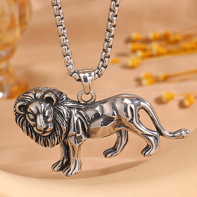 Vintage 304 Stainless Steel Pendant Necklaces for Men WGC33B8-01-1