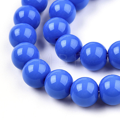 Opaque Solid Color Glass Beads Strands LS-GLAA-T032-P4mm-11-1