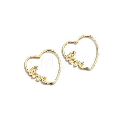 Brass Huggie Hoop Earrings EJEW-BB35713-1