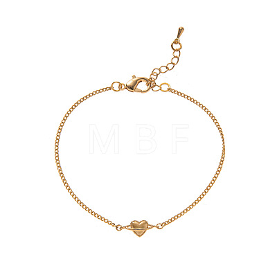 Brass Micro Pave Clear Cubic Zirconia Link Bracelets WGAB5A1-06-1