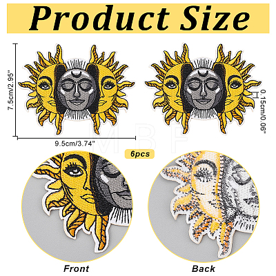 Polyester Embroidery Iron on/Sew on Patches DIY-WH0043-29-1