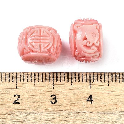 Synthetic Shell Dyed Carved Beads SHEL-H005-09B-1