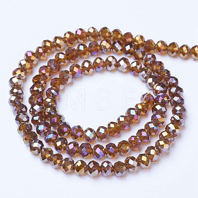 Electroplate Glass Beads Strands EGLA-A034-T4mm-B08-1