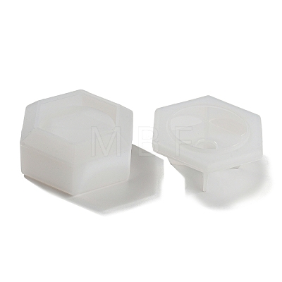 Hexagon Shape Candle Jar Molds DIY-K073-03-1