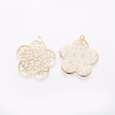 Iron Filigree Pendants X-IFIN-F158-54G-1