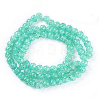 Spray Painted Glass Beads Strands GLAA-A038-D-43-1