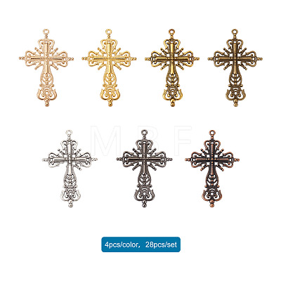 Craftdady Hollow Alloy Big Pendants PALLOY-CD0001-07-1