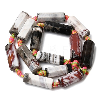 Natural Dyed & Heated Fire Crackle Agate Beads Strands G-H342-D01-01-1