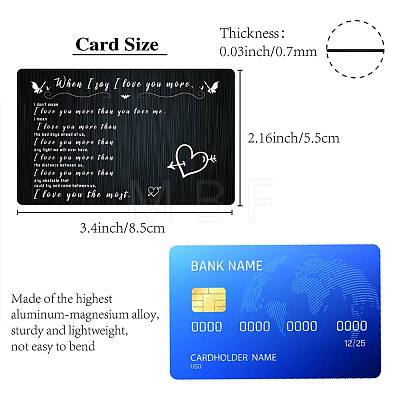 Rectangle 201 Stainless Steel Custom Thermal Transfer Wallet Card DIY-WH0252-029-1