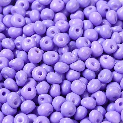 6/0 Opaque Baking Paint Glass Seed Beads SEED-M012-02A-09-1