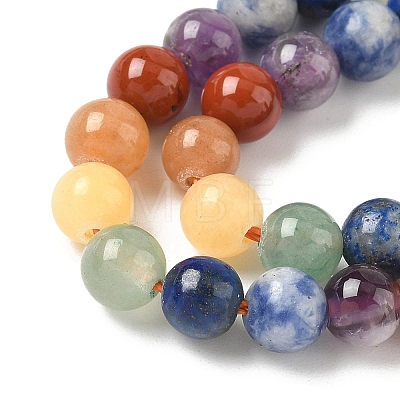 Chakra Natural Mixed Gemstone Beads Strands G-P574-A03-6mm-1