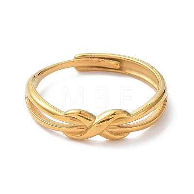 Ion Plating(IP) 304 Stainless Steel Infinity Adjustable Rings LS-RJEW-D006-17G-1
