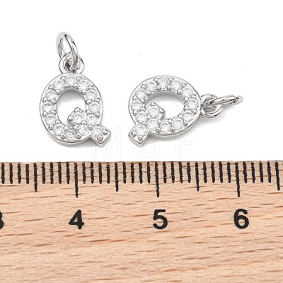 SHEGRACE Brass Micro Pave Clear Cubic Zirconia Pendants XGRQ29210-394P-Q-1