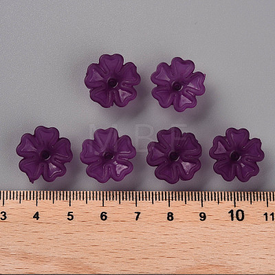 Transparent Frosted Acrylic Bead Caps MACR-S371-04A-743-1