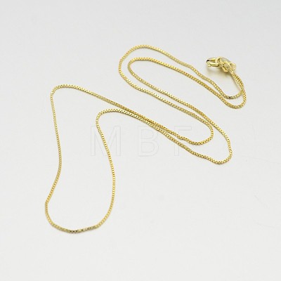 925 Sterling Silver Box Chains Necklace with Spring Ring Clasps for Men Women STER-M086-03G-1