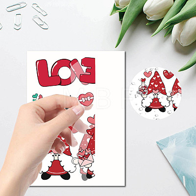 8 Sheets 8 Styles Valentine's Day PVC Waterproof Wall Stickers DIY-WH0345-065-1