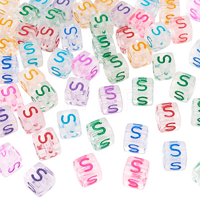 50Pcs Acrylic European Beads MACR-TADJ0001-13S-1